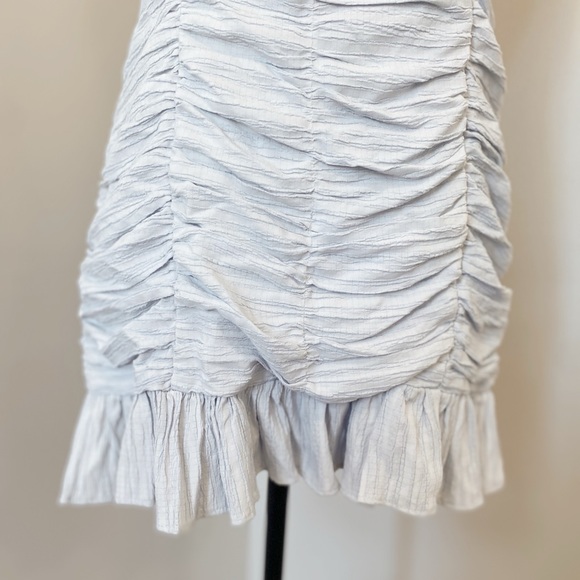 Lioness ruched mini dress, baby blue - Picture 3 of 4